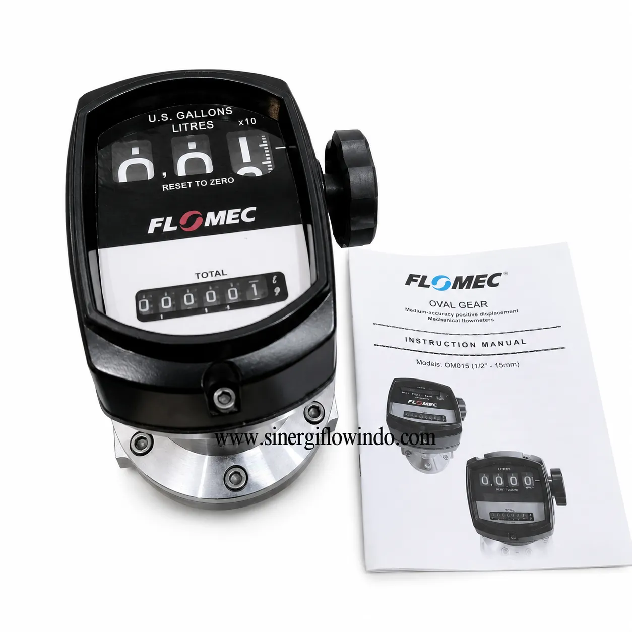 Flow Meter FLOMEC OM015 Oval Gear 1/2" Inch